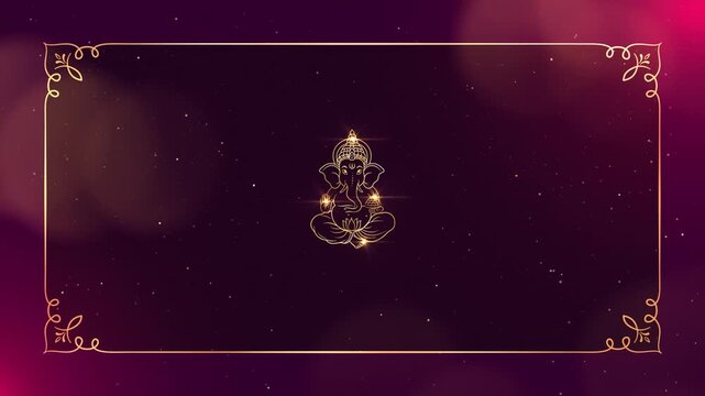 Lord Ganesha Wedding Invitation Background
