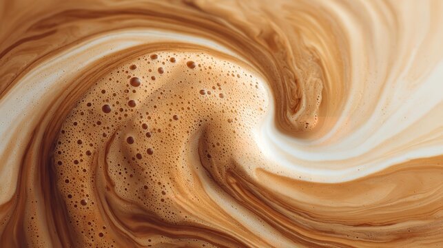 Image of coffee and cream swirling