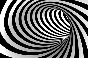 Fototapeta premium Black and White Spiral Optical Illusion Background