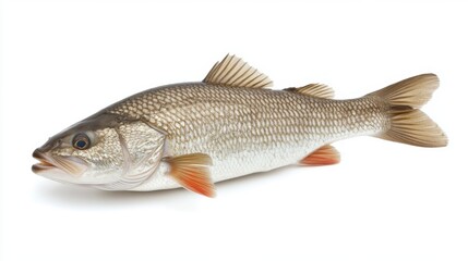 Fototapeta premium Detailed Barbel Fish Isolated on White Background