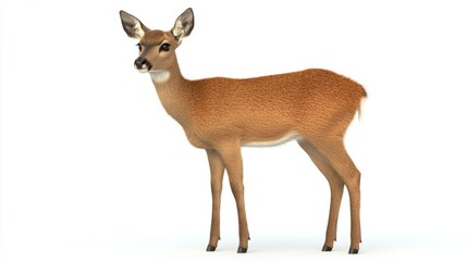 Obraz premium Deer Standing Gracefully with Head Raised