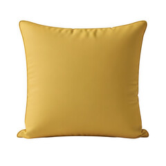 Fototapeta premium Smooth golden yellow square throw pillow