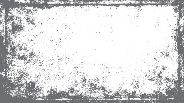 Black and white grunge background with cracks scratches dust and distressed vintage surface texture in vector style