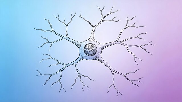 Illustration of a neuron cell