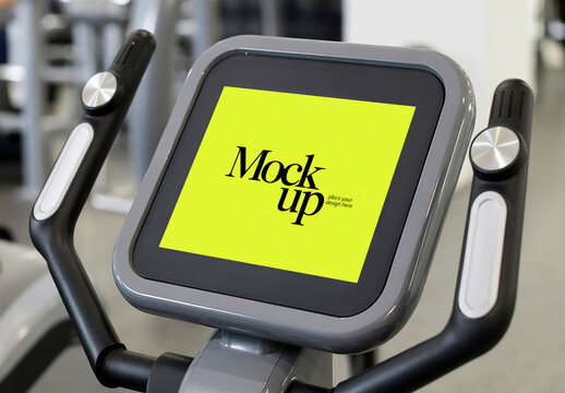 Modern Gym Bike Screen Mockup