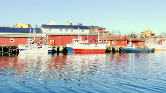 View from the pier. Ballstad, Lofoten, Northern Norway - spring 2026