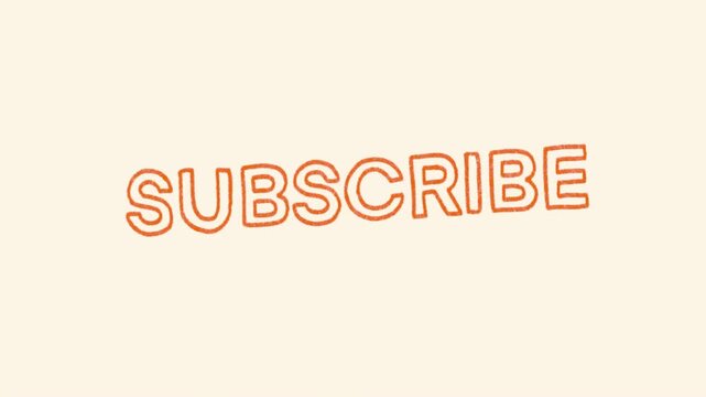 Minimal Subscribe Text Animation Clean Background Call to Action