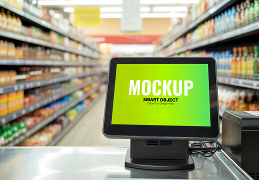 Professional Digital Cash Register Mockup