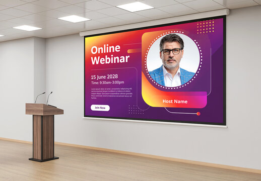 Professional Online Meeting Screen Mockup