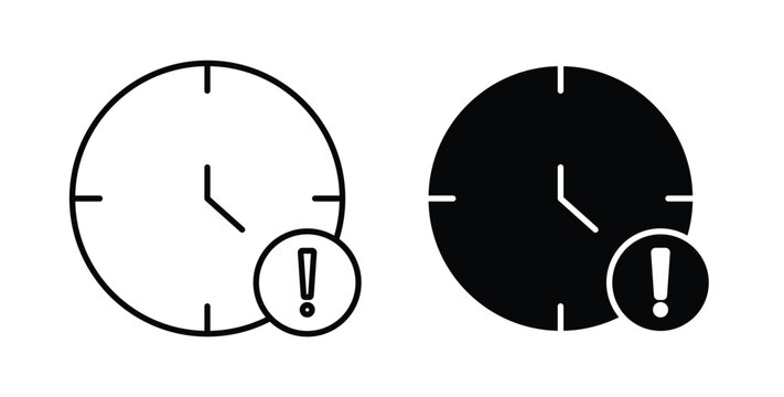 Alarm exclamation icon illustrations on white, Best for Design Projects