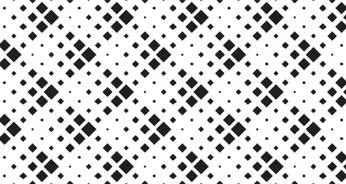 Black and white geometric diamond pattern vector with op art, abstract