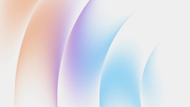 Seamless horizontal motion of soft pastel blue orange purple gradient waves. modern abstract color background loop