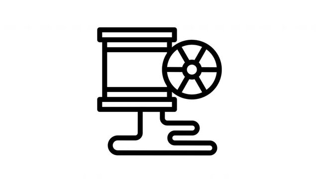 nuclear minimalist stroke animation