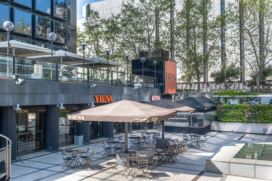 Viena Restaurant Outdoor Terrace in Barcelona, Spain