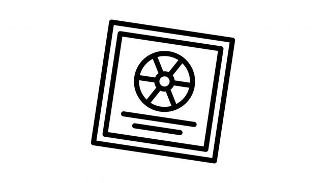 radiation minimalist stroke animation