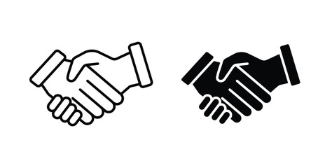 Obraz premium Handshake icon illustrations on white, Best for Design Projects