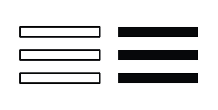 Menu icon illustrations on white, Best for Design Projects