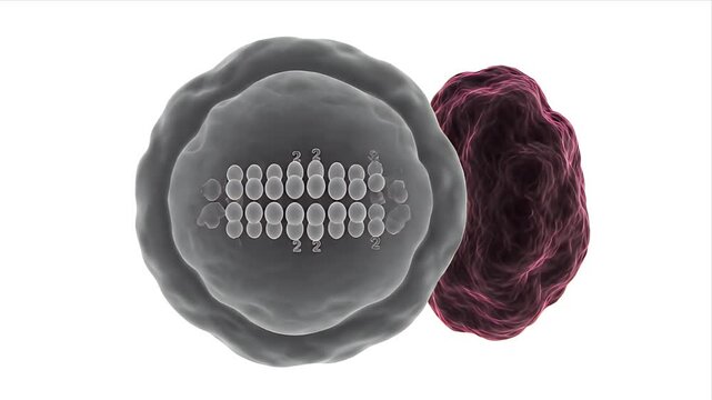 Animated CGI Medical Visualization of Oxygen and Carbon Dioxide Transport Within Human Lungs Showing Gas Exchange Process Education Background