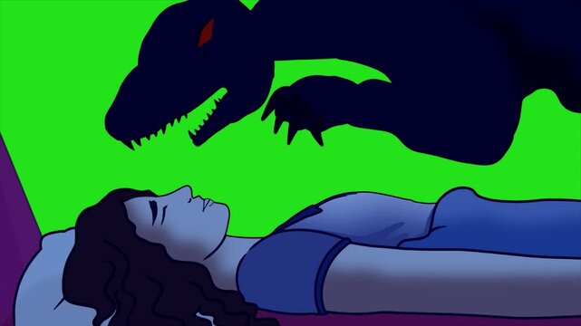 Sleep Paralysis Demon Hallucination Green Screen Animation
