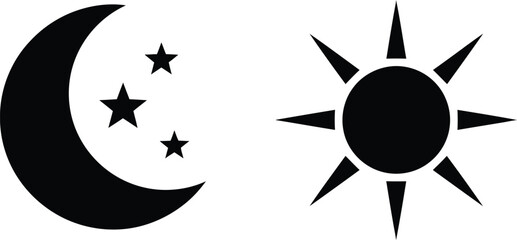 Malaysian flag featuring crescent moon and sun Vector © JESMIN