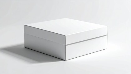 Naklejka premium white box on white