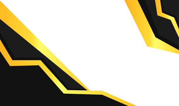 Abstract design with geometrical golden and black shapes on a white backdrop. Perfect for modern backgrounds, posters, and editorial layouts.