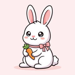 Obraz premium Cute Cartoon Rabbit Illustration