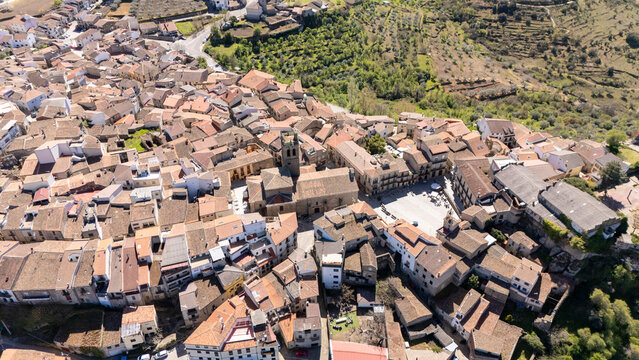 Fermoselle old town aerial view castilla and leon spain