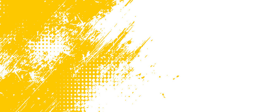 Abstrac yellow grunge texture background with halftone effect vector.