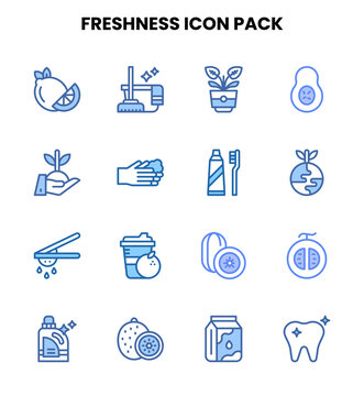 Freshness Two Colour Graphics Icons Pack
