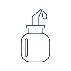 Obraz premium Soap Dispenser Pump Icon — Hand Sanitizer Bottle Line Vector