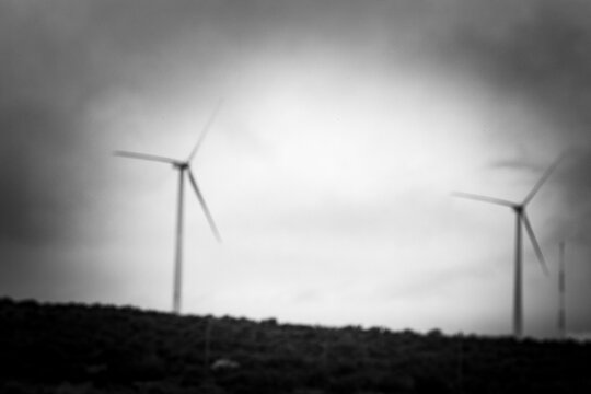Wind turbines at the Wild Horse Wind Farm, Vantage, WA USA