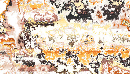 Fototapeta premium Brown grunge wall texture with rusty metal detail is an old, rough vintage surface background pattern. Overlay transparent background