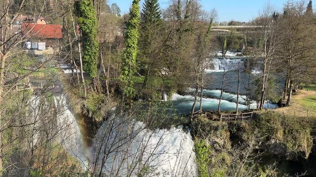Rastoke village in Croatia with beautiful waterfalls