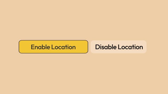 Enable Location Button Animation Mobile App Permission UI