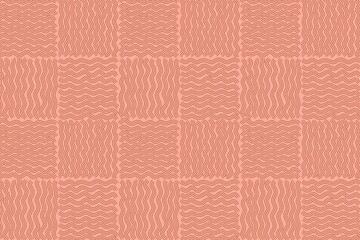 Fototapeta premium Abstract orange seamless pattern background with wavy lines geometric texture. Orange. Lines. Wave. Orange design for wallpaper, decoration, poster, banner, scrapbook, wrapping, print, fabric, textile