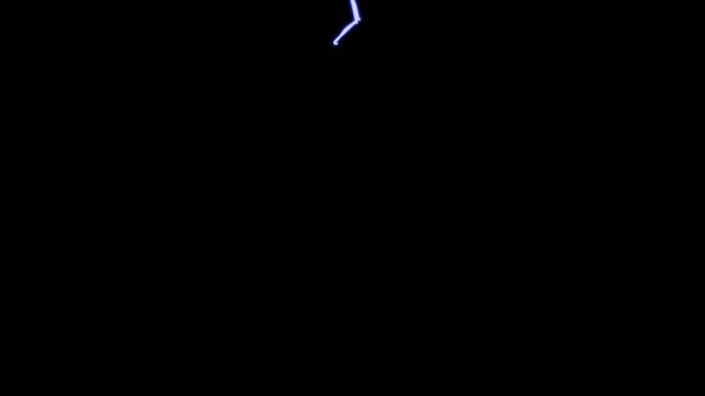 animated video of lightning striking on green screen