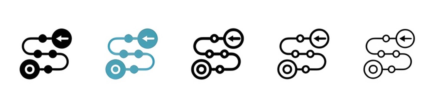 Business guideline vector icon set. Business guideline vector symbol for UI designs. Thin line customizable illustration. Contour symbol. Vector isolated outline drawing. Editable stroke