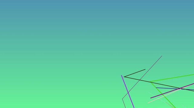 Abstract geometric 3 D wireframe cube rotation motion visualization