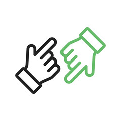Obraz premium Sign Language Hands Icon