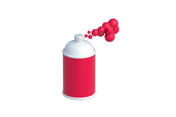 Obraz premium Spray paint can isolated on white background. 3d render