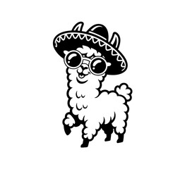 Fototapeta premium llama wearing sunglasses 