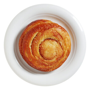 Freshly baked sweet cinnamon roll