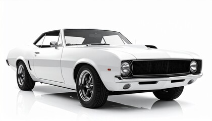 Fototapeta premium classic car isolated on white