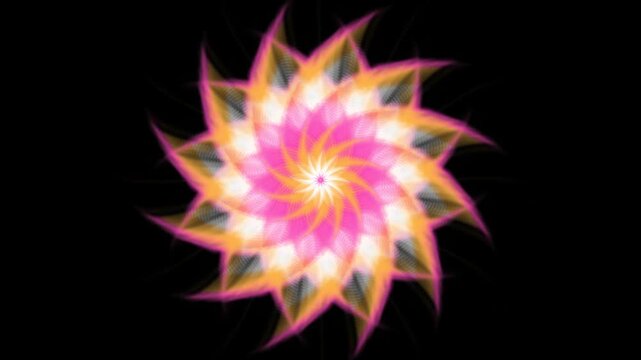 Vibrant, swirling energy blooms from center outward