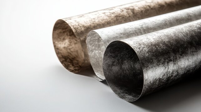 Three Textured Paper Rolls for Print Proofing and Meticulous Material Evaluation