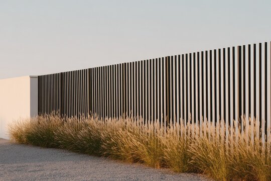 Sleek modern fence design enhances outdoor space, blending elega