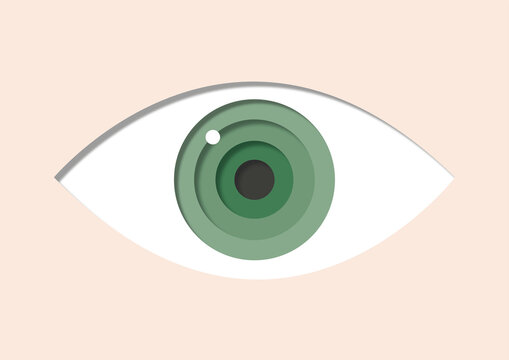 Green eye, illustration