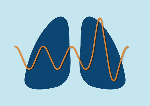 Lung sounds, conceptual illustration