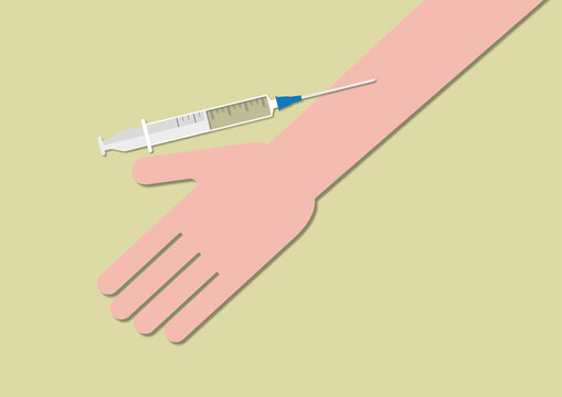 Arterial blood gas test, conceptual illustration